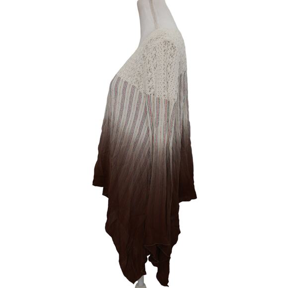 Gimmicks Brown And White Ombre Crochet Top‎ size small - Picture 4 of 6